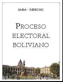 PROCESO 
ELECTORAL BOLIVIANO