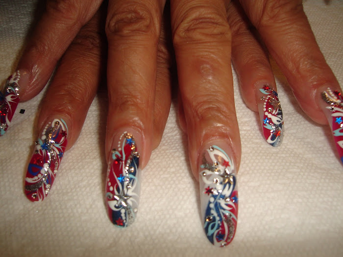 more 4th of July Nails