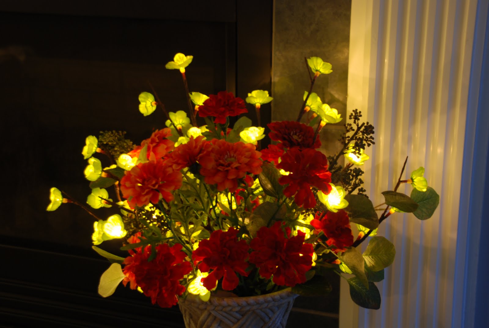 shelley b decor and more Lighted Flower Arrangement