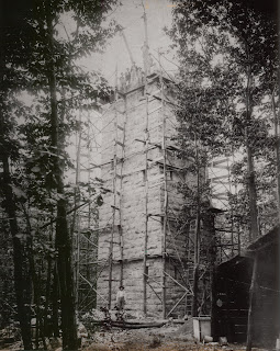The Smoke Rise Tower under construction, early 1900s
