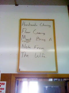 Husbands must bring note from the wife