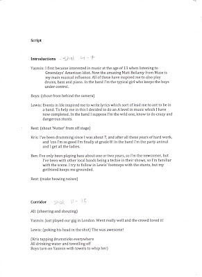 Kerri Hoskins & Becky Wallis A2 Production: Storyboard, Script, Setting ...