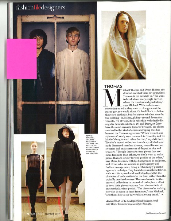 Fashion Magazine  Dec 2010