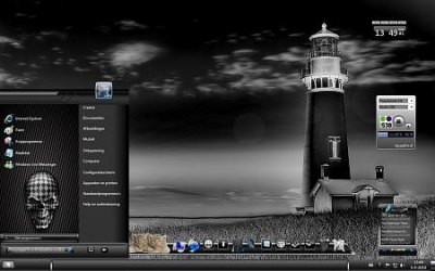 Scary Black Windows 7 Ultimate Theme preview 1