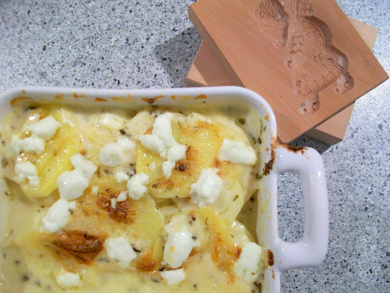 Paper Doll Scalloped Potatoes with Herbes de Provence