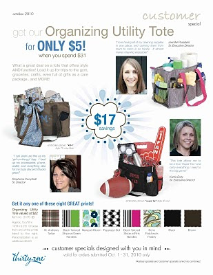 Thirty One Gifts OCTOBER Special begins tomorrow!!!!