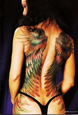Mister Tattoos: Female Back Piece Wings Tattoos