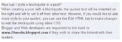 Couple of ways to dress up the lowly blockquote 