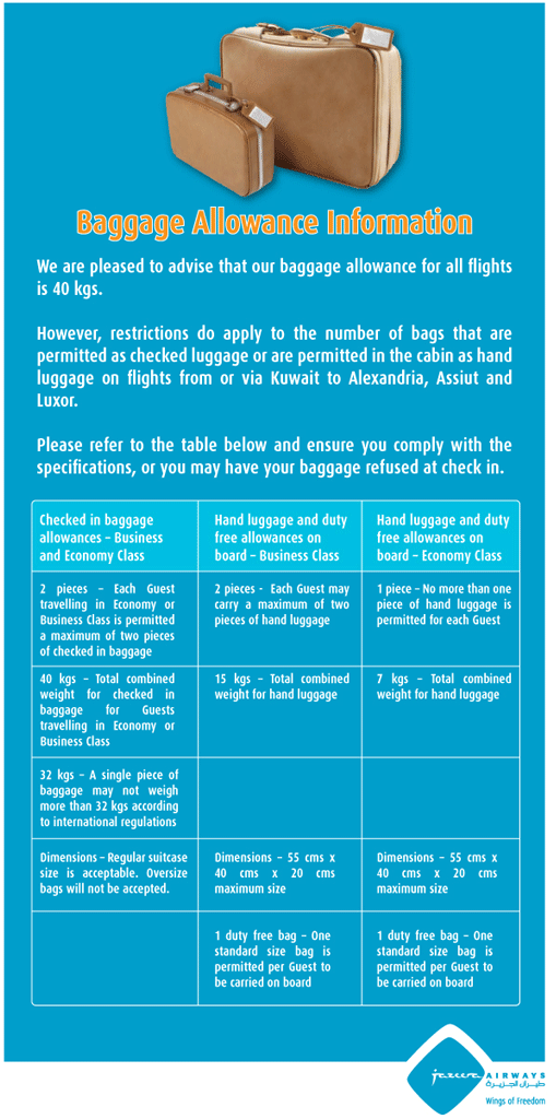Ladies who do lunch in Kuwait Jazeera increases baggage allowance to