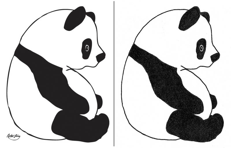 Панда рисунок для детей легкий