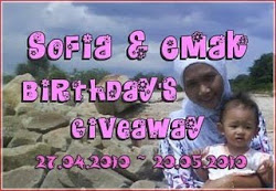 Sofea dan Emak Birthdays Giveaway