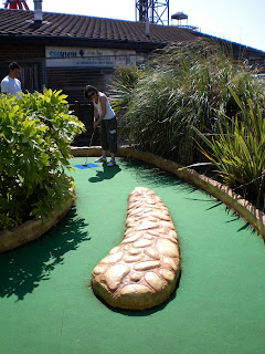 Pirate Adventure Golf course at Funland Theme Park in Hayling Island, Hampshire