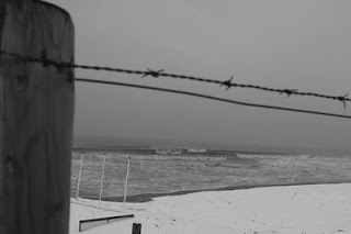 Bredene mooie golven en sneeuw 17 December 2009