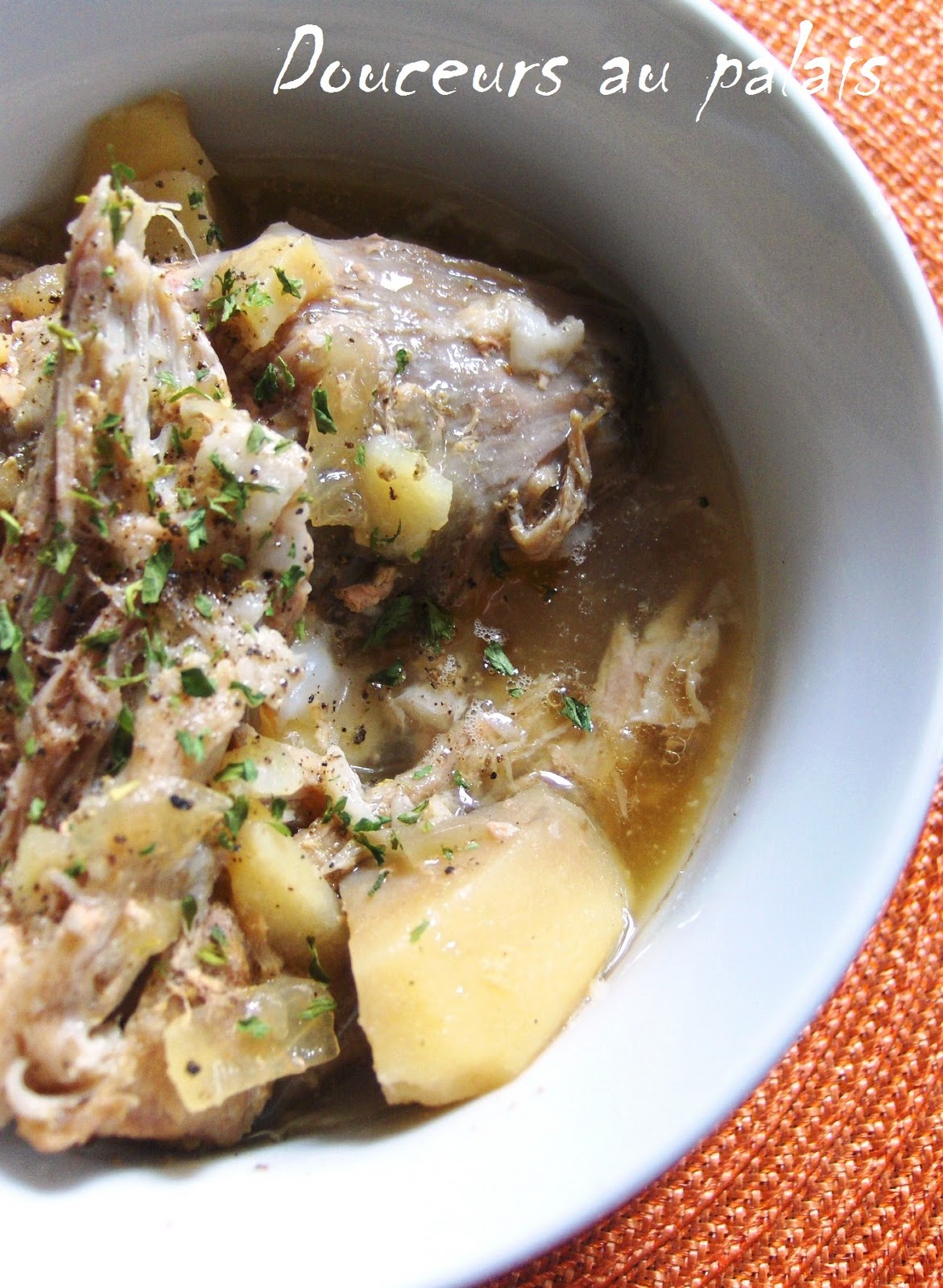 Rôti de porc et ses patates jaunes (mijoteuse)