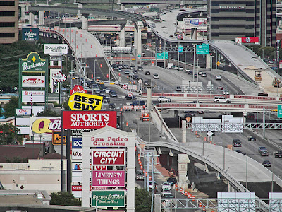 Image of strip-mall sprawl in San Antonio