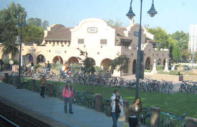 Image of the train station in Davis, California