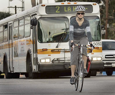 Image of bicyclist Monica Howe in Los Angeles