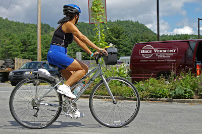 Image of bicyclist in Vermont