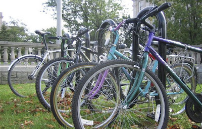Bike rack at the University of Buffalo