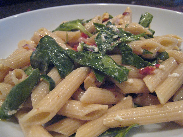 pasta salad with feta walnuts