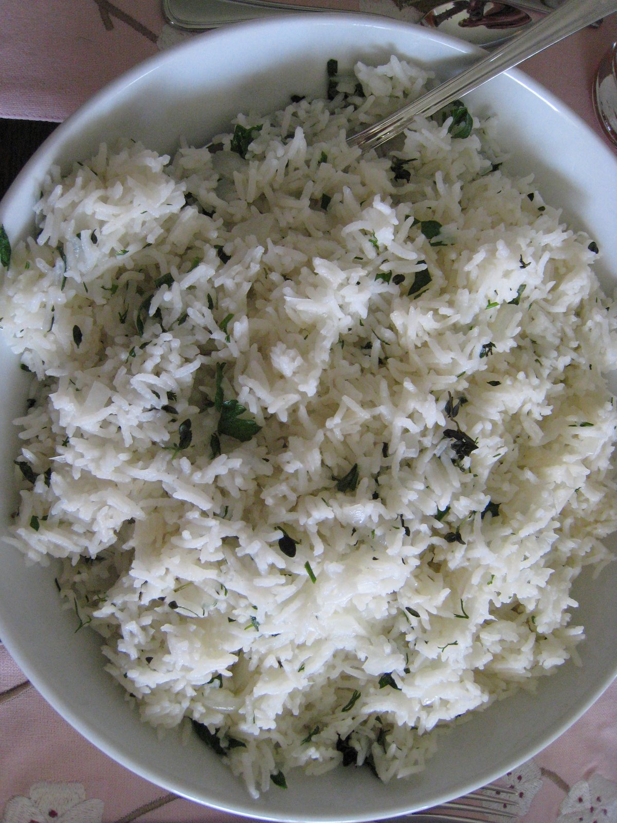 Basmati Rice with Sweet Onions and Summer Herbs Apple A Day