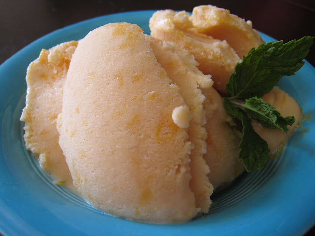low fat peach ice cream