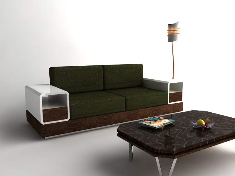 Living room sets wIth Coconut Wood concept design