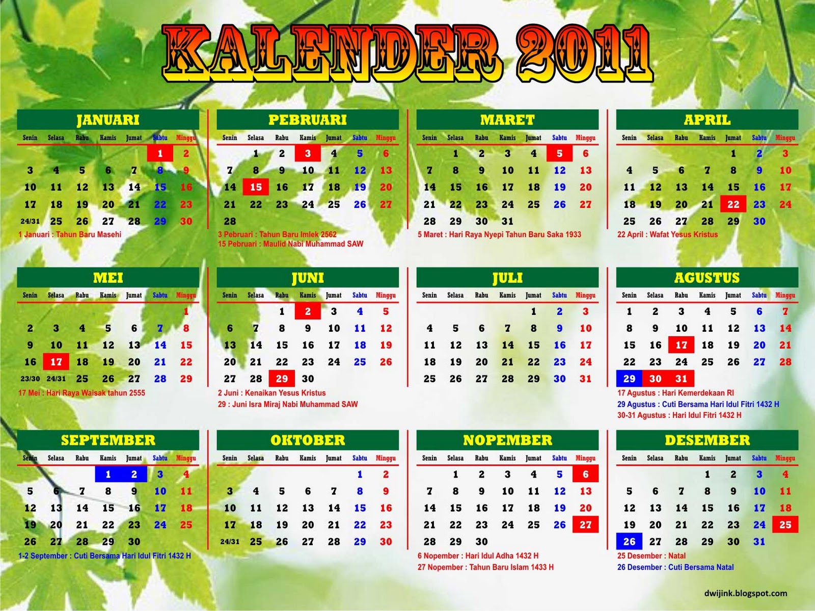 Kalender 2011 - Aneka Info