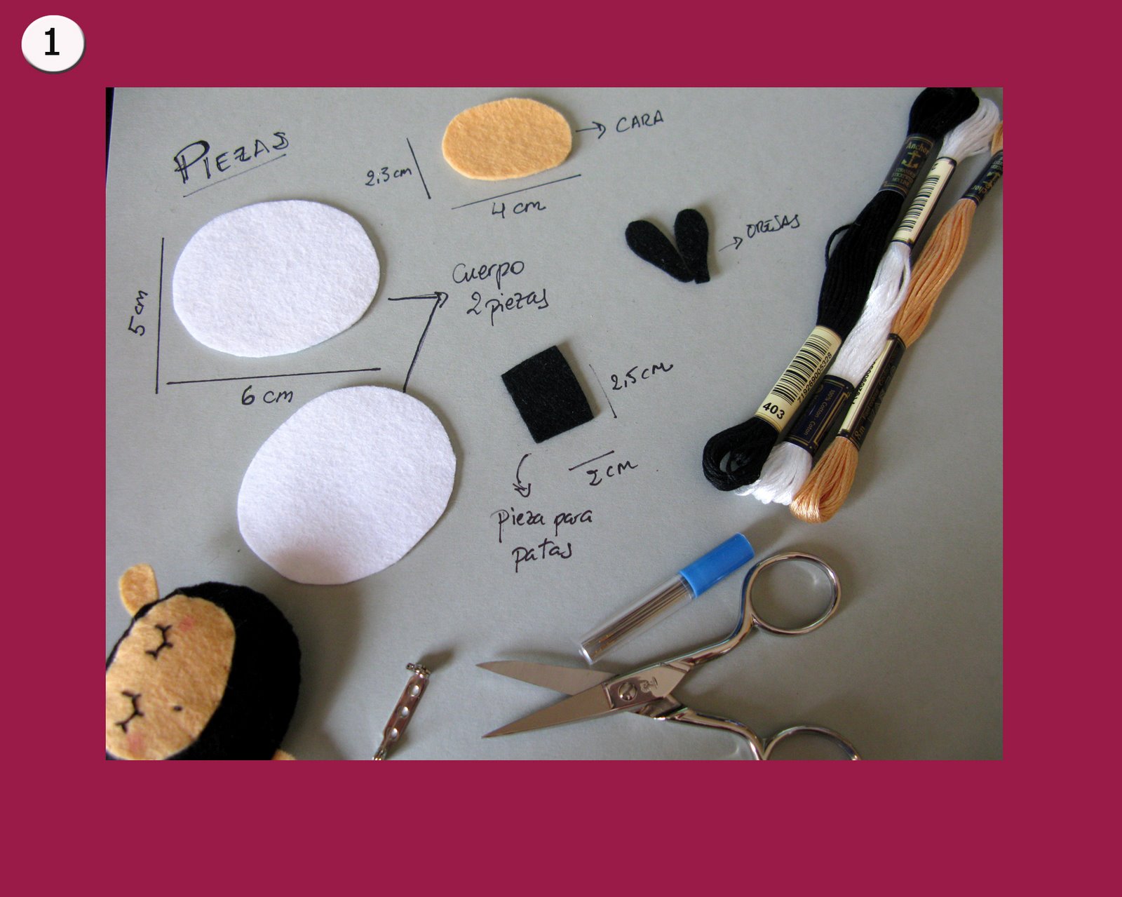 Handcraft Tutorial 手工教程 Handcraft Tutorials: Lamb Brooch