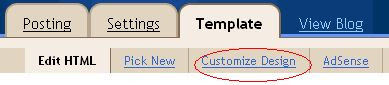New Blogger customize design