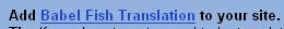 AltaVista Babel Fish Translation link
