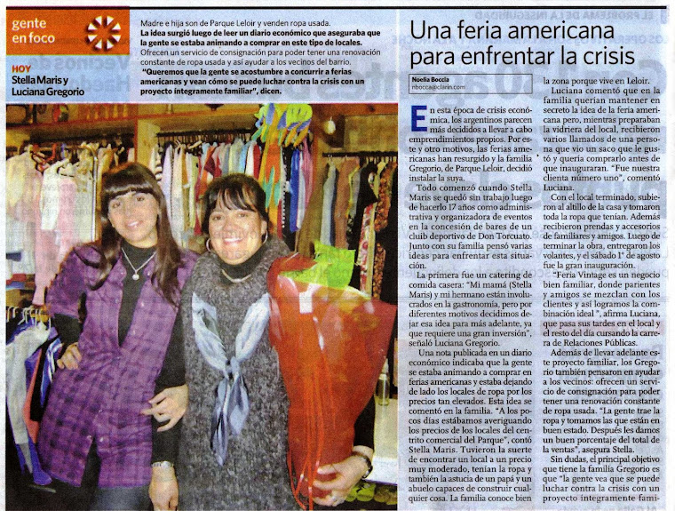 NOTA EN DIARIO CLARIN