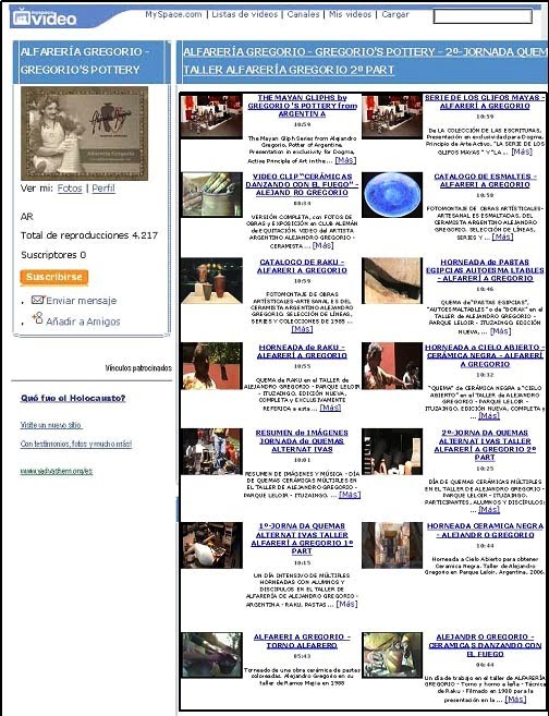 CANAL DE VIDEOS EN MY SPACE - LINK DIRECTO