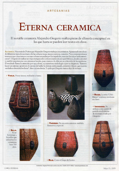 NOTA en REVISTA  EL FEDERAL  -  "LA SERIE de los GLIFOS MAYAS"