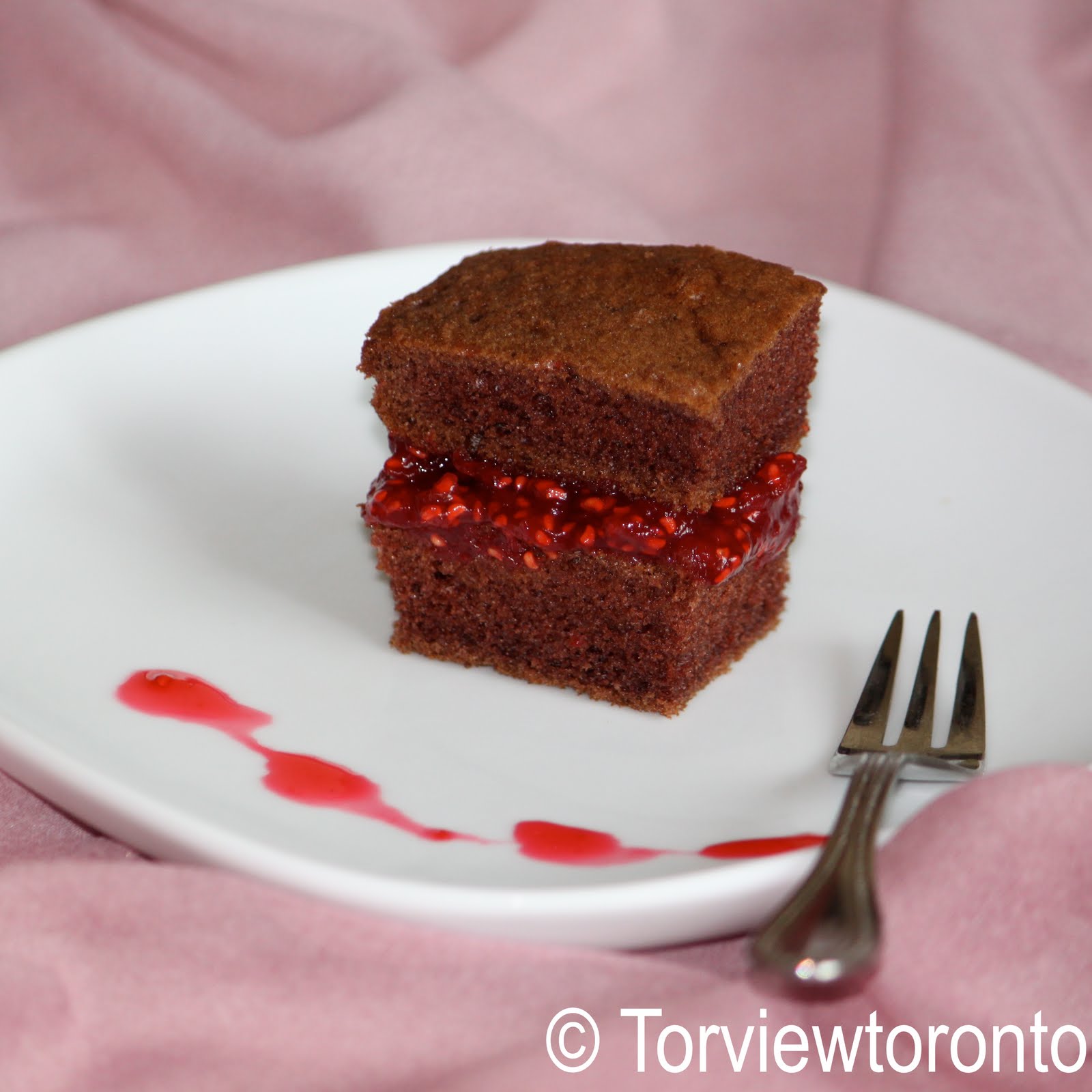 Torviewtoronto Chocolate cake with raspberry jam