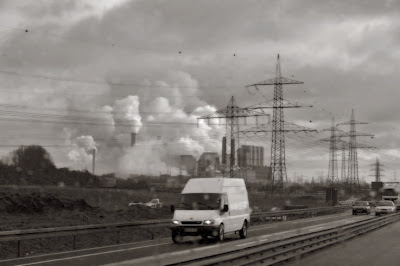industrial landscape, highway germany, photo dominique houcmant, goldo graphisme