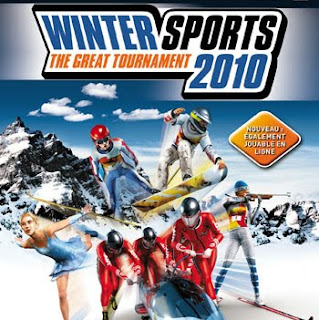 winter sports depicted on game box skiing ice skating bob sledge