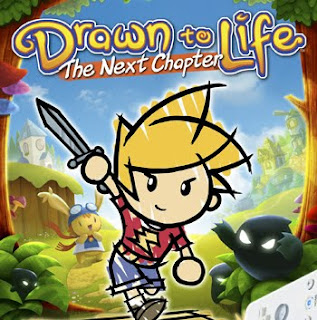 cartoon boy with sword on the game box cover art