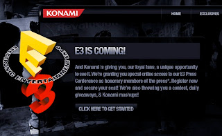 konami e3 website screenshot