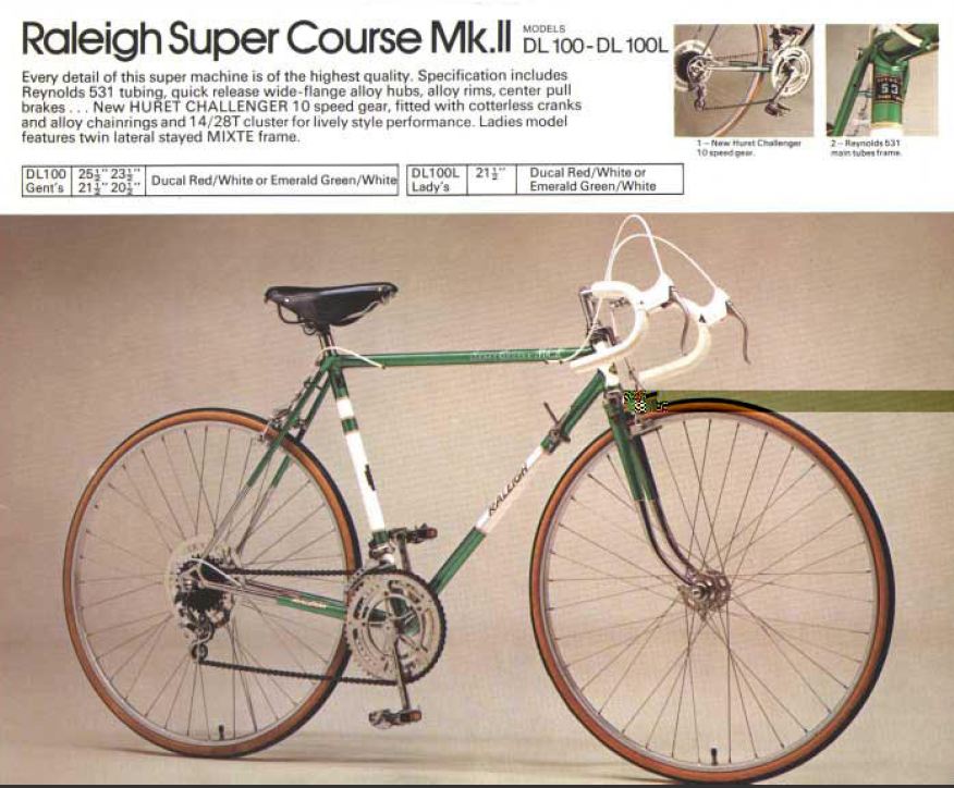 raleigh green bike