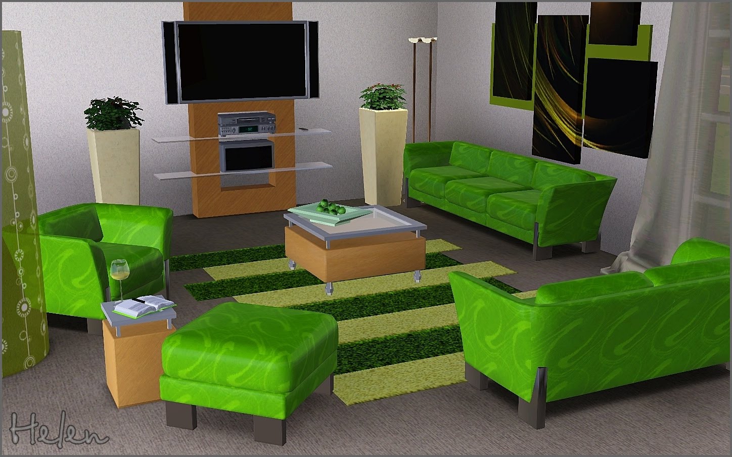 Helensims TS3 Living room 2
