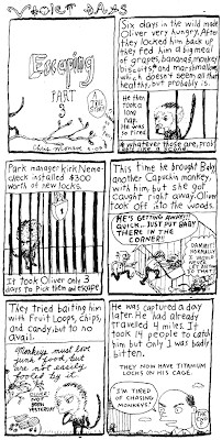 6-panel cartoon, Escaping Part 3