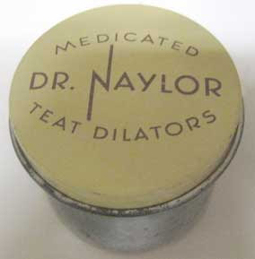 Small can labeled Teat Dilator