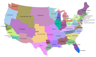 Redrawn U.S. map as described
