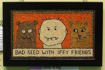 Cartoon of cat, bear and human labeled Bad seed with iffy friends