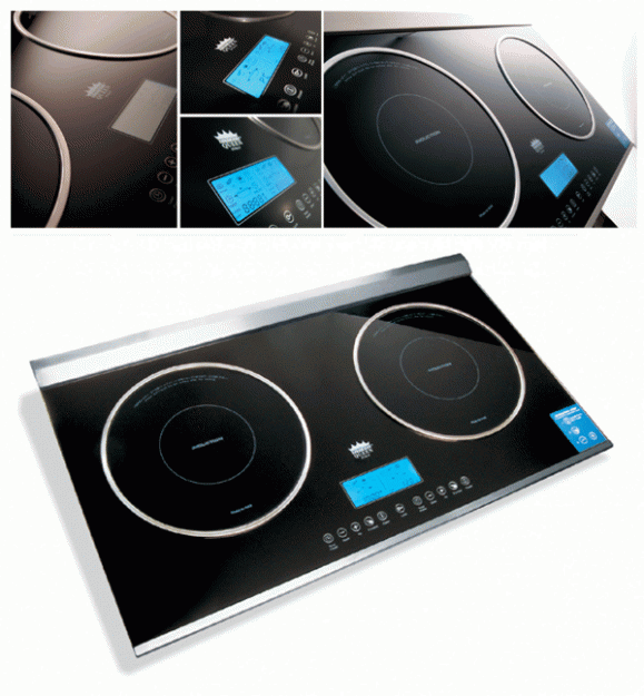 My Kitchen Queen About Induction Cooker Kq929 Two Zone Built In Intelligent Digital Dual Stove 3400w Share Left Maximum 2000w Right 2600w High Heating Resisting Gl Ceramic