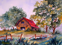 barn watercolor country trees martha kisling sold painted