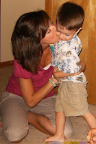 My nephew loves my kisses.
