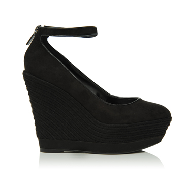 clarks black wedge pumps