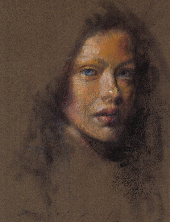 A DRAWING A DAY "Portrait of a girl" Original 6x8 Inches Female